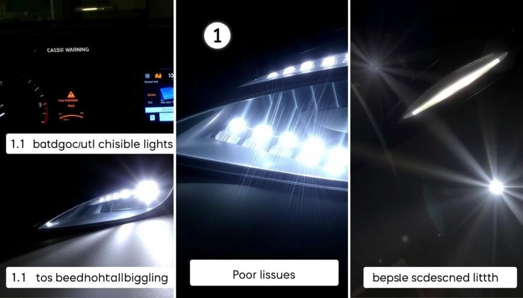 Toyota Prius LED headlight troubleshooting guide showing common issues - best LED headlights for Toyota Prius 2025 review