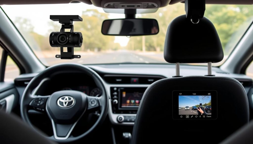 VIOFO A129 Pro Duo Toyota RAV4 dash cam showing front and rear cameras