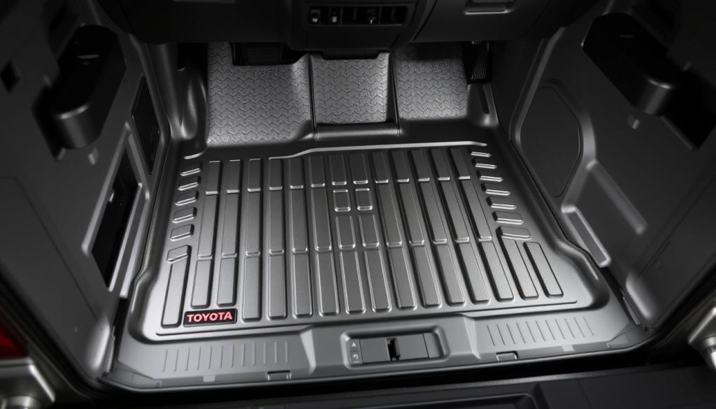 WeatherTech FloorLiner HP - best floor mats for Toyota Tundra installed in truck