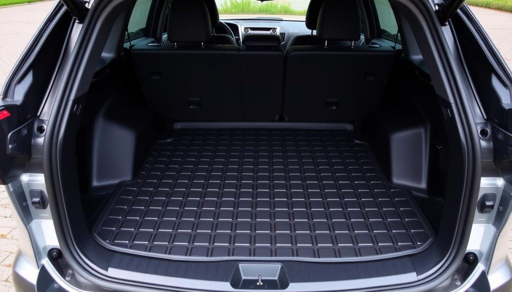 WeatherTech Toyota RAV4 cargo liner installed in vehicle showing perfect fit