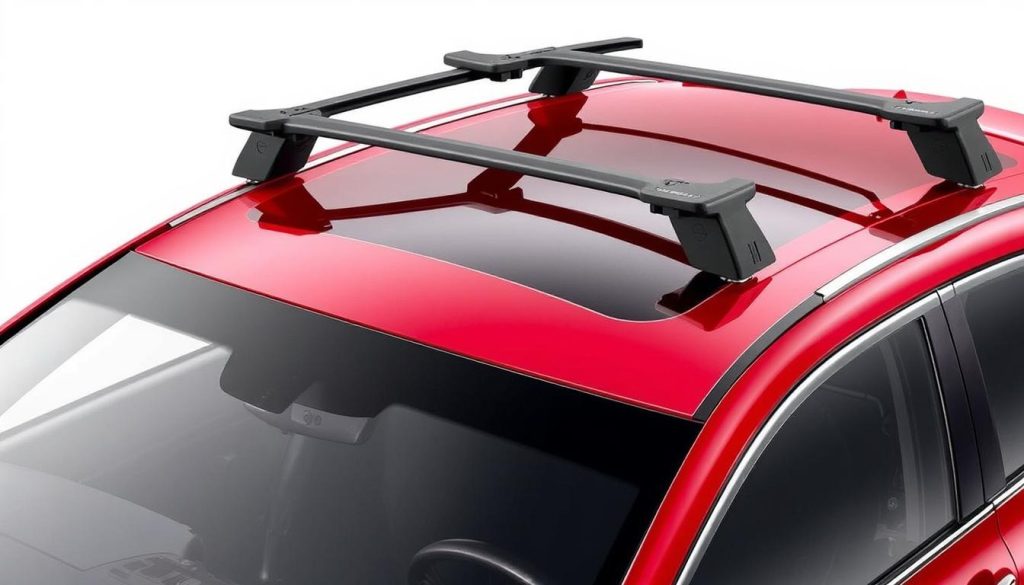 Yakima Baseline roof rack system installed on a Toyota Camry - premium Toyota Camry roof rack option