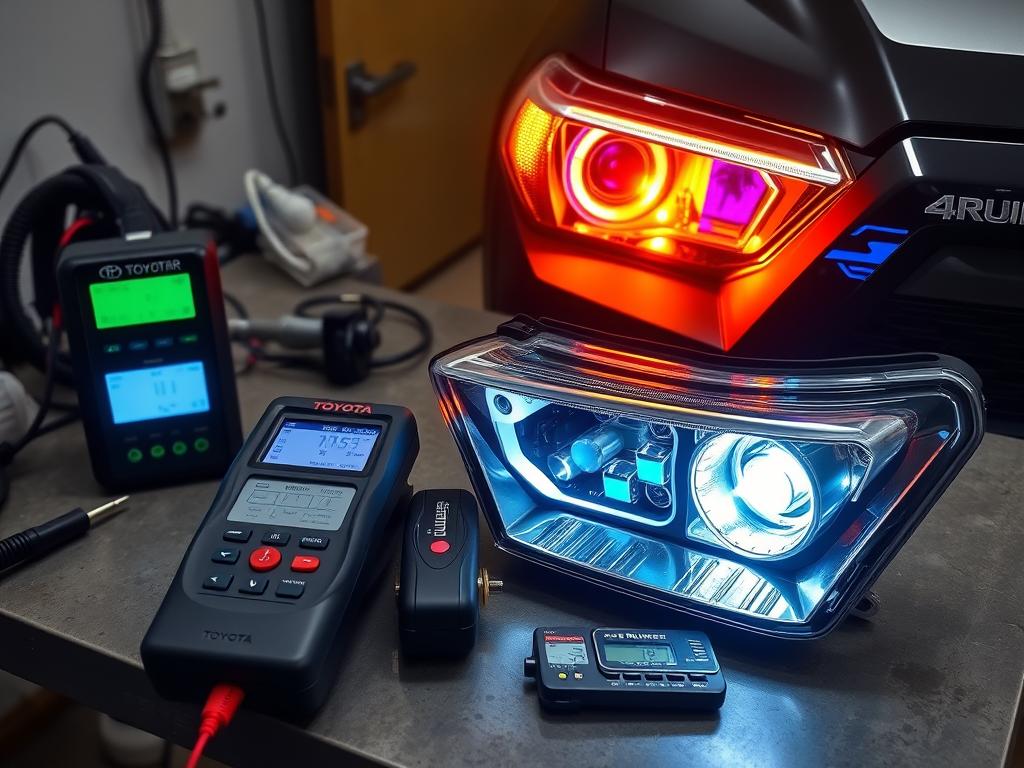 Testing equipment for Toyota 4Runner LED headlights - best Toyota 4Runner LED headlights 2025 review